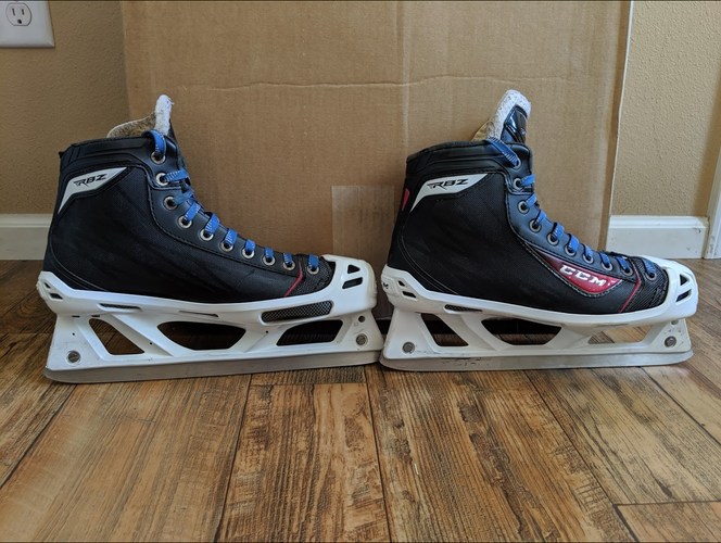 Used Senior CCM RBZ 70 Hockey Goalie Skates D&R (Regular) Size 9.5