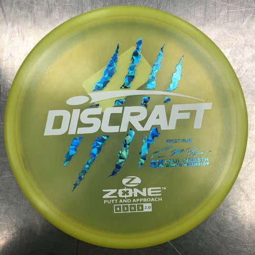 Yellow New Discraft Z Zone Paul McBeth Signature Series Putt & Approach Disc