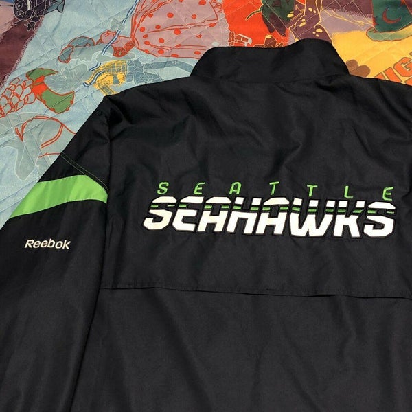 Seattle Seahawks Reebok Quarter Zip Jacket Men's Large NFL Football On  Field