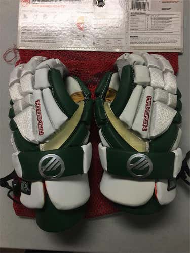 New  Green Maverik  Dynasty 13" Lacrosse Gloves