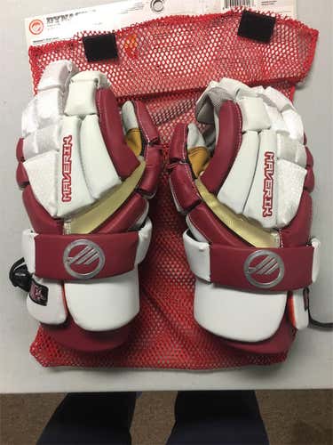 New Maroon  Maverik Dynasty 13" Lacrosse Gloves