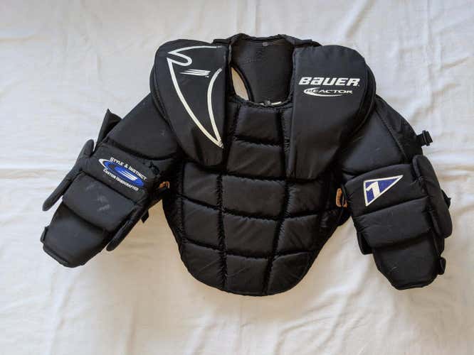 Used Bauer REACTOR Junior large hockey goalie chest protector