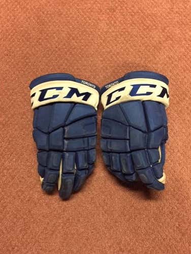 Blue Senior Used CCM Gloves 14" Pro Stock