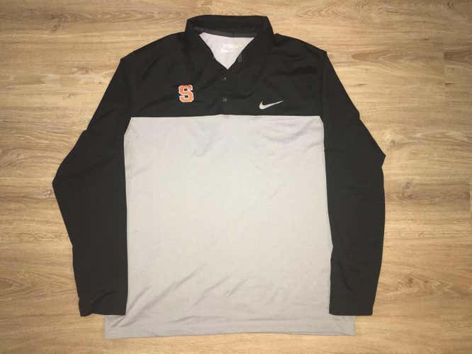 (XL) Nike Syracuse Orange Greyscale Dri-FIT Long Sleeve Shirt