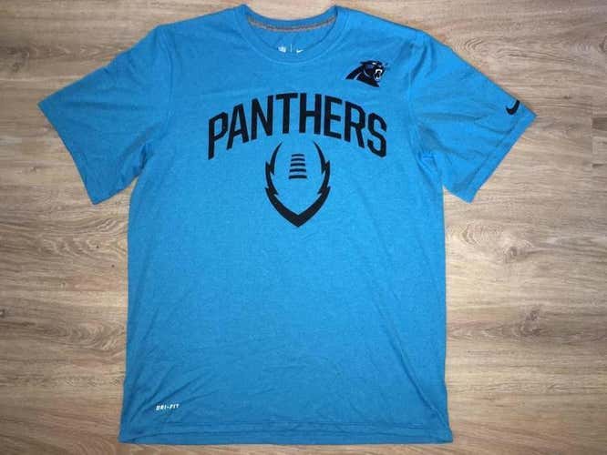 Bundle: New Carolina Panthers (Large) & Denver Broncos (XL) Nike Dri-FIT Shirts & Broncos Jacket