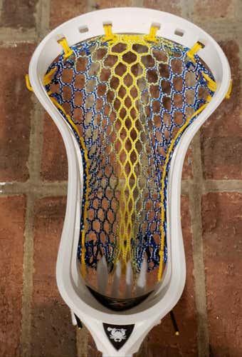 New FOGO ECD Lacrosse Strung Weapon X Head Yellow Blue Mesh Dynasty