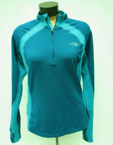 The North Face Flight Series VaporWick Women's Teal Blue 1/2-Zip Pullover -Large