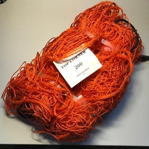 New Two(2) Junior Size 2.5 MM Twisted Soccer Net Orange