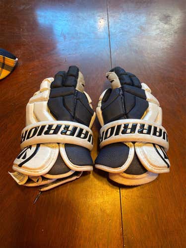 Blue Used Warrior 9" Lacrosse Gloves