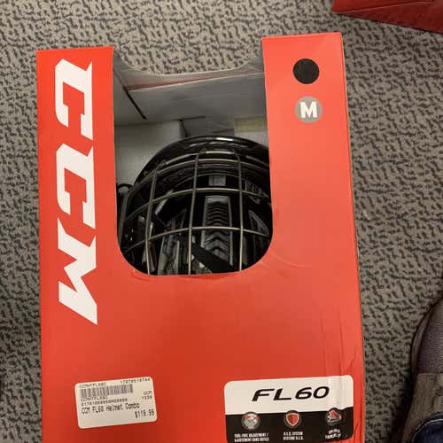 Black New Medium CCM Fitlite 60 Helmet