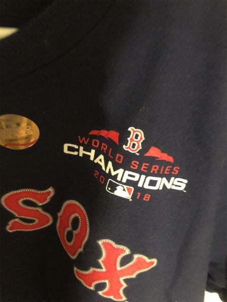 Men's Boston Red Sox Mookie Betts Majestic White 2018 World Series  Champions Team Logo Player Jersey