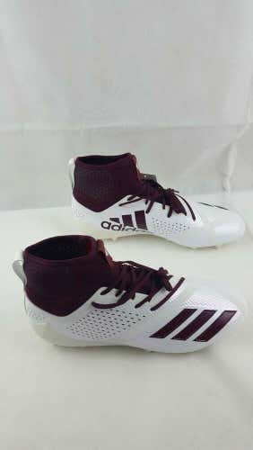 Adidas Mens DA9565 Adizero 5-Star 7.0 Mid Football Cleats White/Marron Size 13