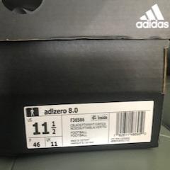 Black New Adult Men's 11.5 (Women's 12.5) Molded Cleats Adidas Low Cut