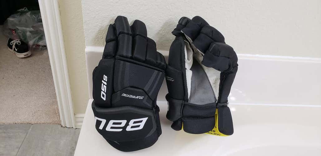 Black New Senior Bauer Supreme S150 Gloves 14"