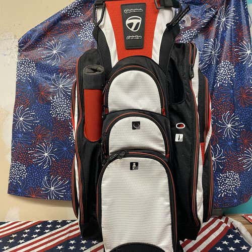 Black Men's TaylorMade Catalina Cart/Carry 14-Way Bag-143816