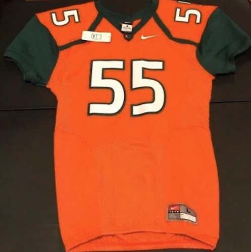 Nike Air Attack Miami Hurricanes Game Day Football Game Jersey #55 Men's Large