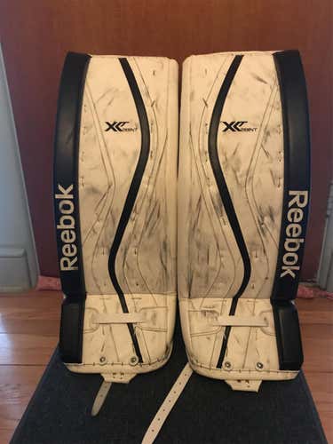 White Senior 32" Reebok Goalie Leg Pads