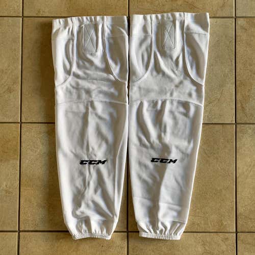 White CCM SX6000 Practice Socks Senior