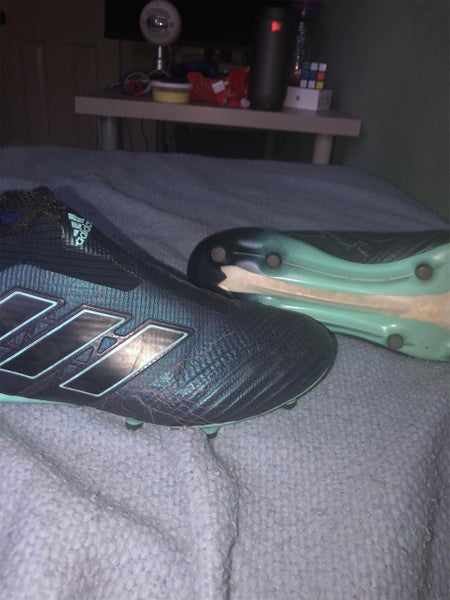 Blue Men's Molded Cleats Adidas Ace 17+ Cleats