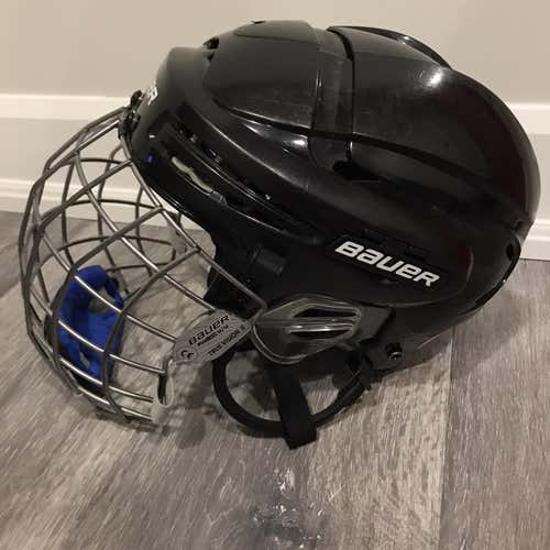 Black Used Medium Bauer Pro Stock Helmet