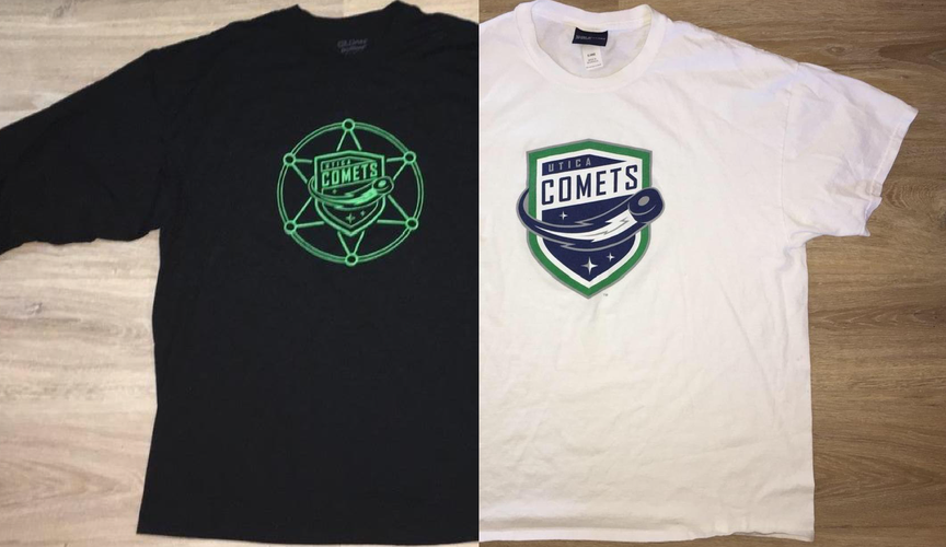 (XL) Bundle: Utica Comets Long Sleeve (NEW) & Short Sleeve (USED) Shirts