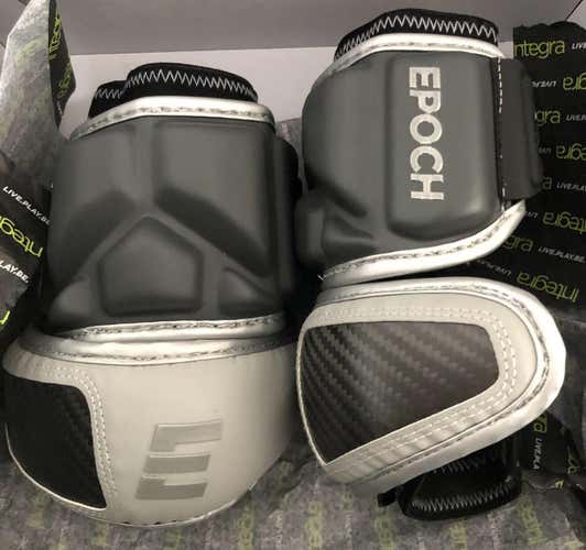 OFFERS ACCEPTED New Medium Epoch Integra Arm Pads LAX Lacrosse ELBOW CAPS Gray New In Box