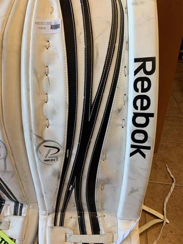 White Used 31" Reebok 18K Goalie Leg Pads