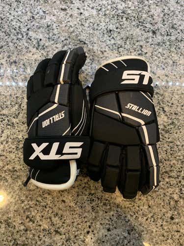 Black Used STX Stallion 50 13" Lacrosse Gloves
