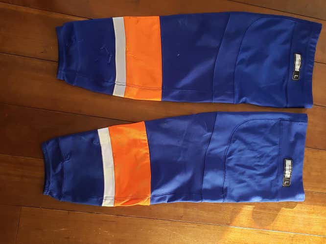 Blue Used Senior Large Reebok Socks Islanders colors
