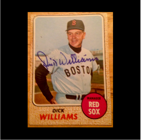 Dick Williams Boston Red Sox Signed 1968 Topps Baseball Card