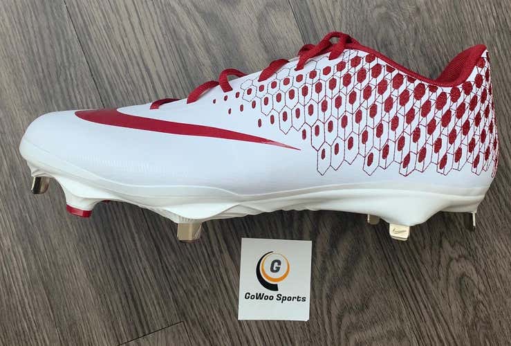 Nike Lunar Vapor Ultrafly Elite 2 "White/Burgundy " Men's Baseball Cleats (Size: Men’s 11.5) New