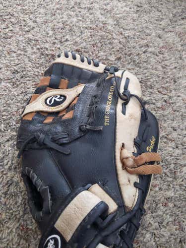 Black Used Rawlings Right Handed Infield Baseball Glove 11.5"