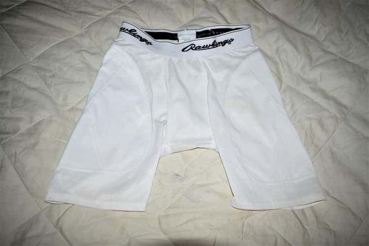 Rawlings Compression Sliding Shorts, White, Youth Large