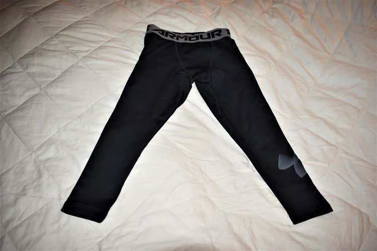 Under Armour Compression Base Layer w/logo, Black, Youth X-Small