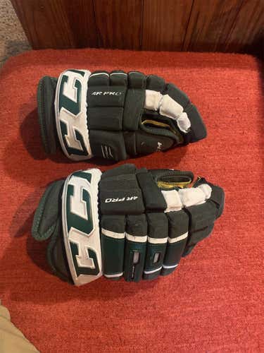 Green Senior CCM 13" Pro Stock Gloves