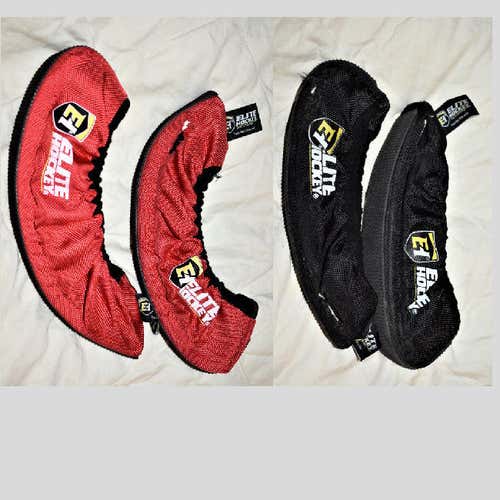 Elite Hockey Elite Protection Skate Guards - Black / Red - 2 Pair