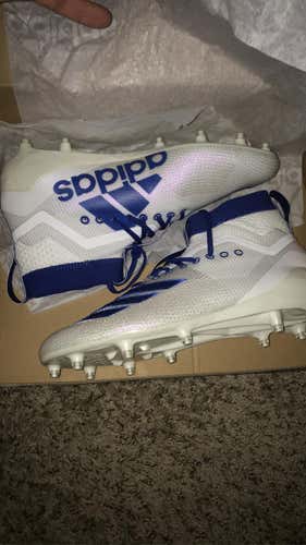 Blue New Adult Men's 11 (Women's 12) Molded Cleats Adidas High Top