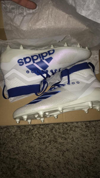Blue New Adult Men's 11 (Women's 12) Molded Cleats Adidas High Top