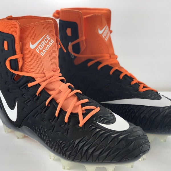 Nike Force Savage Pro Men's Football Cleats 918346-018 Orange / Black Size 16