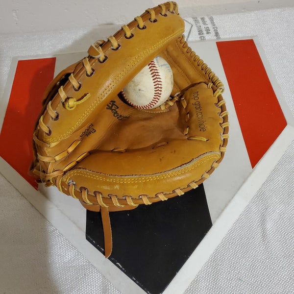 Orange Used All Star Right Handed Catcher's Baseball Glove 33.5"