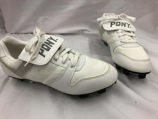Pony Clean Up Baseball Cleats Size 8 White Vintage New in Box