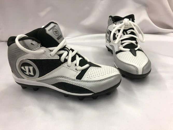Warrior Vex 2 Youth Lacrosse Cleats Size Yth 1 White/Black NEW In Box