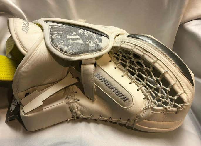 Warrior Messiah Goalie Catch Glove SR Size Wear on Left Hand NEW White/Silver