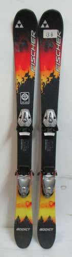 Used Kid's Fischer All Mountain Addict 111cm Skis With Fischer FJ4 Bindings (13B)