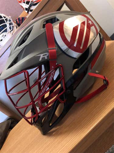 Gray Used Player Cascade R Helmet