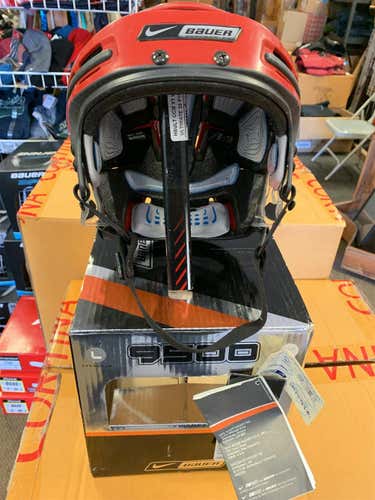 Red New Large Bauer 9500 Helmet