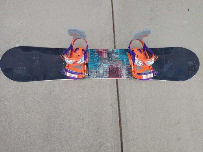 Used Burton Clash Snowboard Medium Flex with Bindings