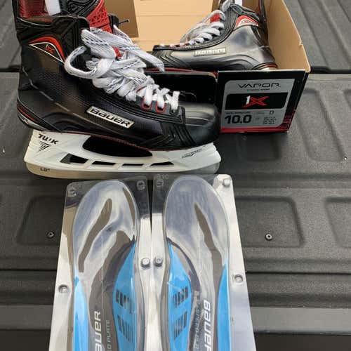 New Bauer Vapor 1X 2.0 D&R (Regular) Size 10 Hockey Skates