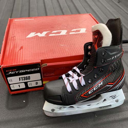 New CCM JetSpeed FT360 D&R (Regular)  Size 1 Hockey Skates