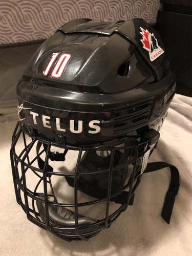 Black Used Medium Bauer Re-Akt 200 Pro Stock Helmet